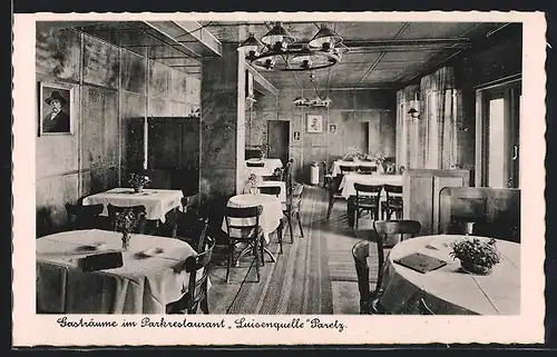 AK Paretz, Gasträume im Parkrestaurant Luisenquelle, Inh. Karl Feuerstack