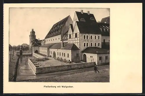 AK Leipzig, Intern. Baufachausstellung mit Sonderausstellung 1913, Pleissenburg mit Wallgraben