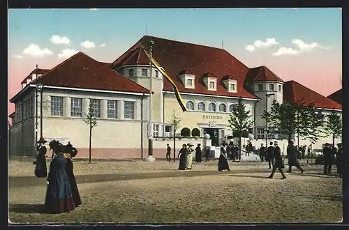 AK Leipzig, Internationale Baufachausstellung 1913, Ansicht des österreichischen Staatsgebäudes