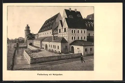 AK Leipzig, Intern. Baufachausstellung mit Sonderausstellungen 1913, Pleissenburg mit Wallgraben