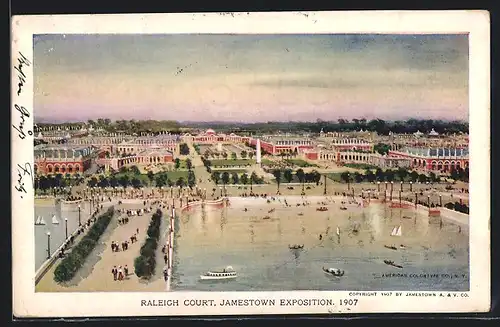 AK Jamestown, Raleigh Court, Exposition, Ausstellung 1907