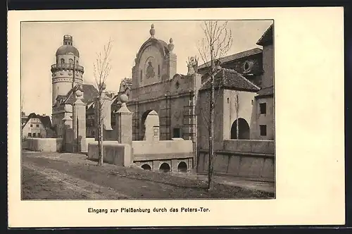 AK Leipzig, Internationale Baufach-Ausstellung 1913, Eingang zur Pleissenburg durch das Peters-Tor