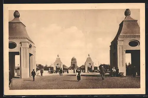 AK Leipzig, Intern. Baufach-Ausstellung mit Sonder-Ausstellung 1913, Strasse des 18. Oktober