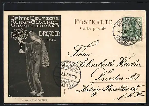 AK Dresden, Dritte Deutsche Kunst-Gewerbe-Ausstellung 1906