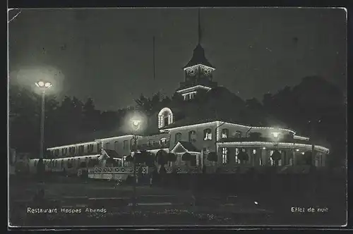 AK Bern, Schweiz. Landesausstellung 1914, Restaurant Hospes Abends