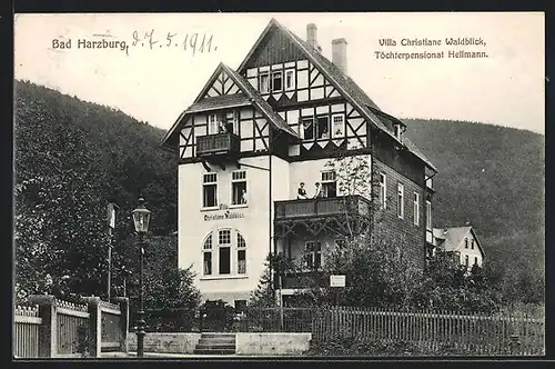 AK Bad Harzburg, Hotel Villa Christiane Waldblick, Töchterpensionat Hellmann