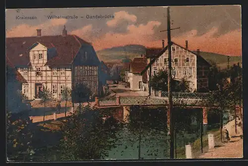 AK Kreiensen, Wilhelmstrasse, Gandebrücke