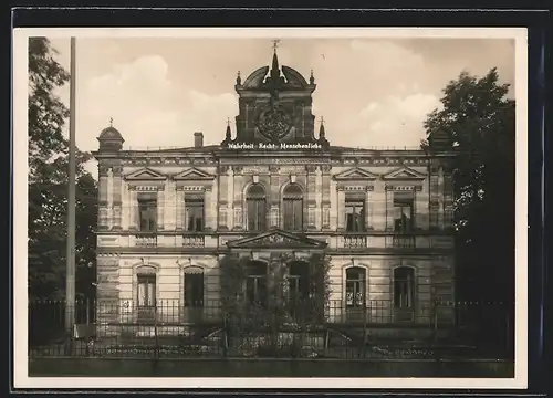 AK Erlangen, Freimaurer-Loge Libanon zu den 3 Cedern, Fassade