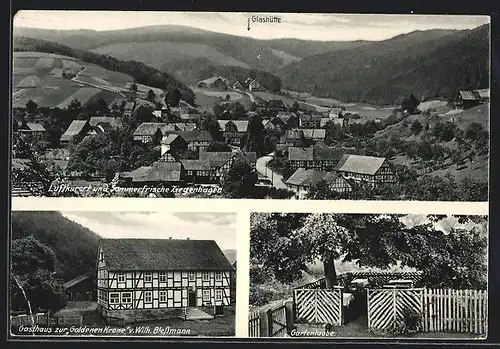 AK Ziegenhagen, Gasthaus zur Goldenen Krone, Gartenlaube