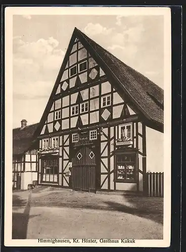 AK Himmighausen, Ansicht vom Gasthaus Kukuk