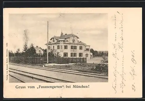 AK München, Gasthaus Fasanengarten