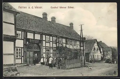 AK Hehlen a. d. Weser, Gasthof Werner Böker