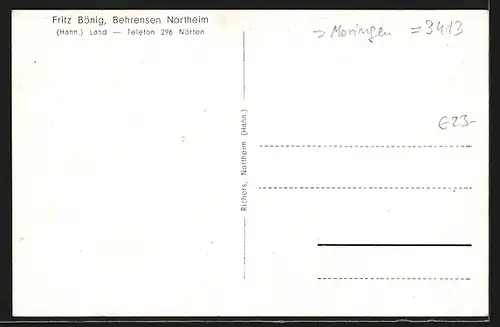 AK Behrensen / Kr. Northeim, Totalansicht mit Gasthaus zur Krone