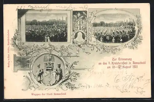 AK Remscheid, I. Kreis-Turnfest 1901, Wappen