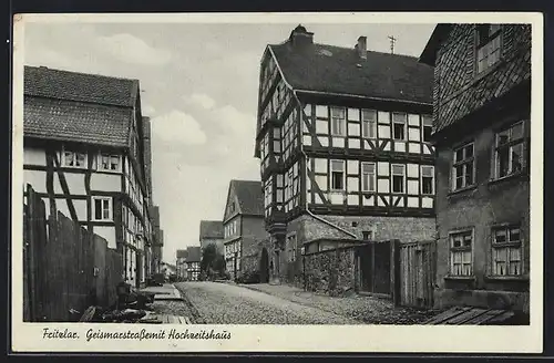 AK Fritzlar, Geismarstrasse mit Hochzeitshaus