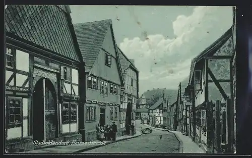 AK Stadtoldendorf, Fachwerkhäuser in der Heisse Strasse