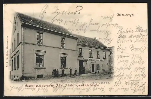 AK Gutenswegen, Gasthof zum schwarzen Adler