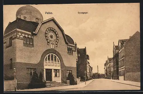 AK Peine, Blick zur Synagoge