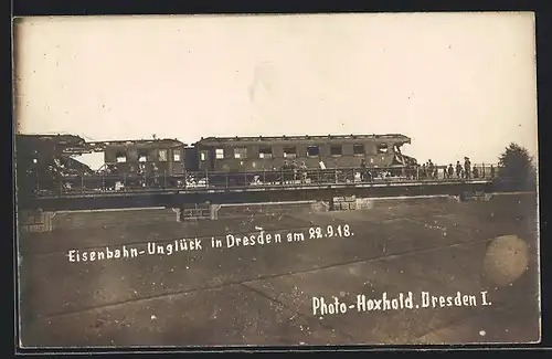 AK Dresden, Eisenbahnkatastrophe am 22. 9. 1918