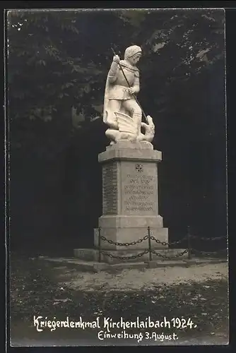 AK Kirchenlaibach, Blick zum Kriegerdenkmal