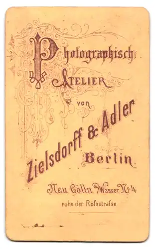 Fotografie Zielsdorff & Adler, Berlin, Neu Cölln Wasser 4, Hübsche Dame mit Hochsteckfrisur und verschmitztem Lächeln