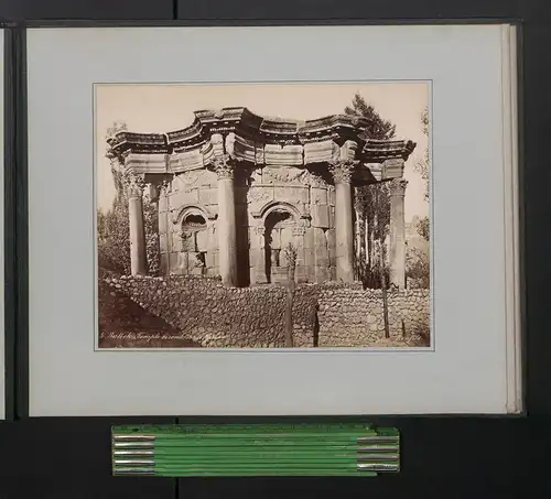 Fotoalbum mit 7 Fotografien, Ansicht Baalbek, Fotograf: Felix Bonfils, Chambres carrees, Temple ciroulair, Mur Cyclopéen