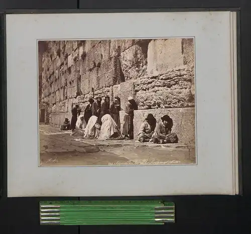 Fotoalbum mit 10 Fotografien, Ansicht Jerusalem, Fotograf: Felix Bonfils, Mur où les Juifs vont pleurer, Mosquee El-Aksa