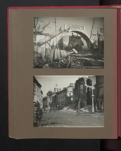 Fotoalbum mit 117 Fotografien, Isonzoschlacht 1917, 16. Korpskommando, Gorizia /Görz, K.u.K., Karl I. v. Österreich