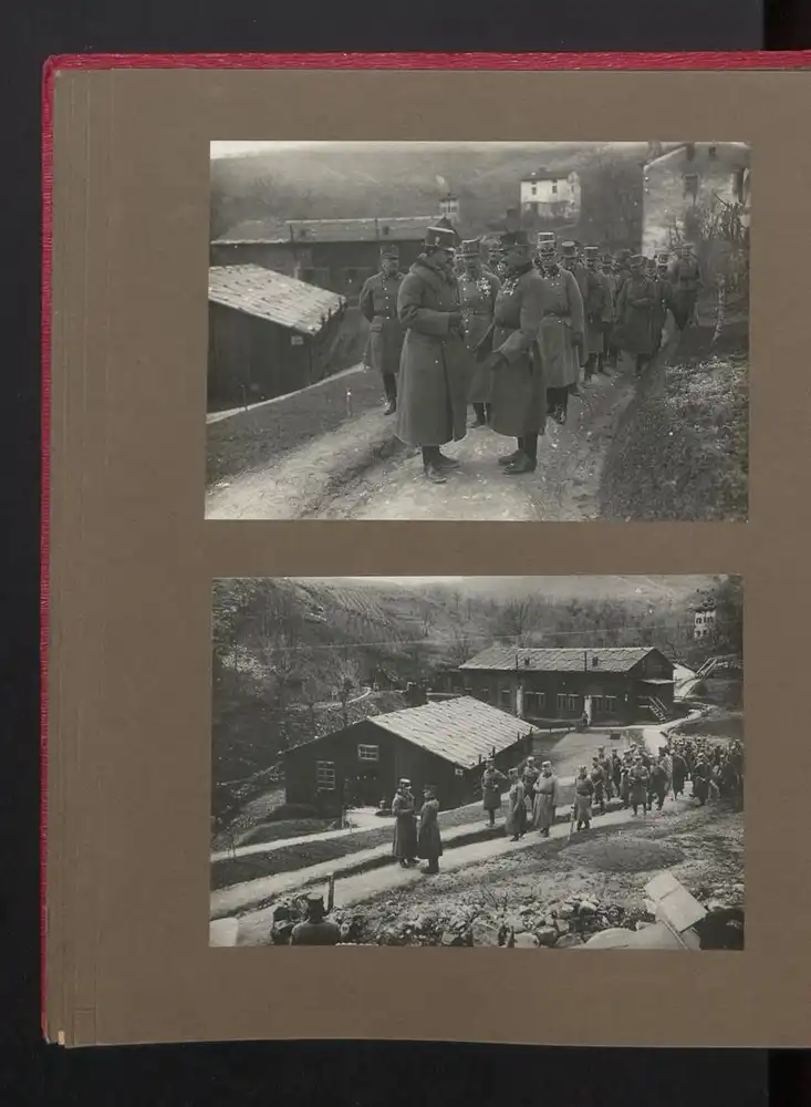 Fotoalbum mit 117 Fotografien, Isonzoschlacht 1917, 16. Korpskommando, Gorizia /Görz, K.u.K., Karl I. v. Österreich 1