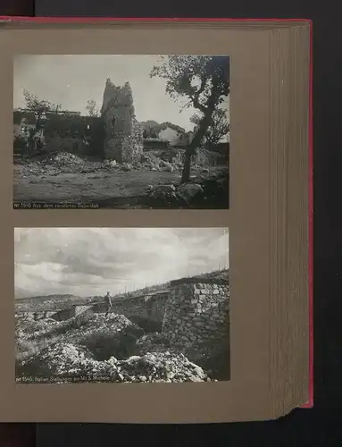 Fotoalbum mit 117 Fotografien, Isonzoschlacht 1917, 16. Korpskommando, Gorizia /Görz, K.u.K., Karl I. v. Österreich