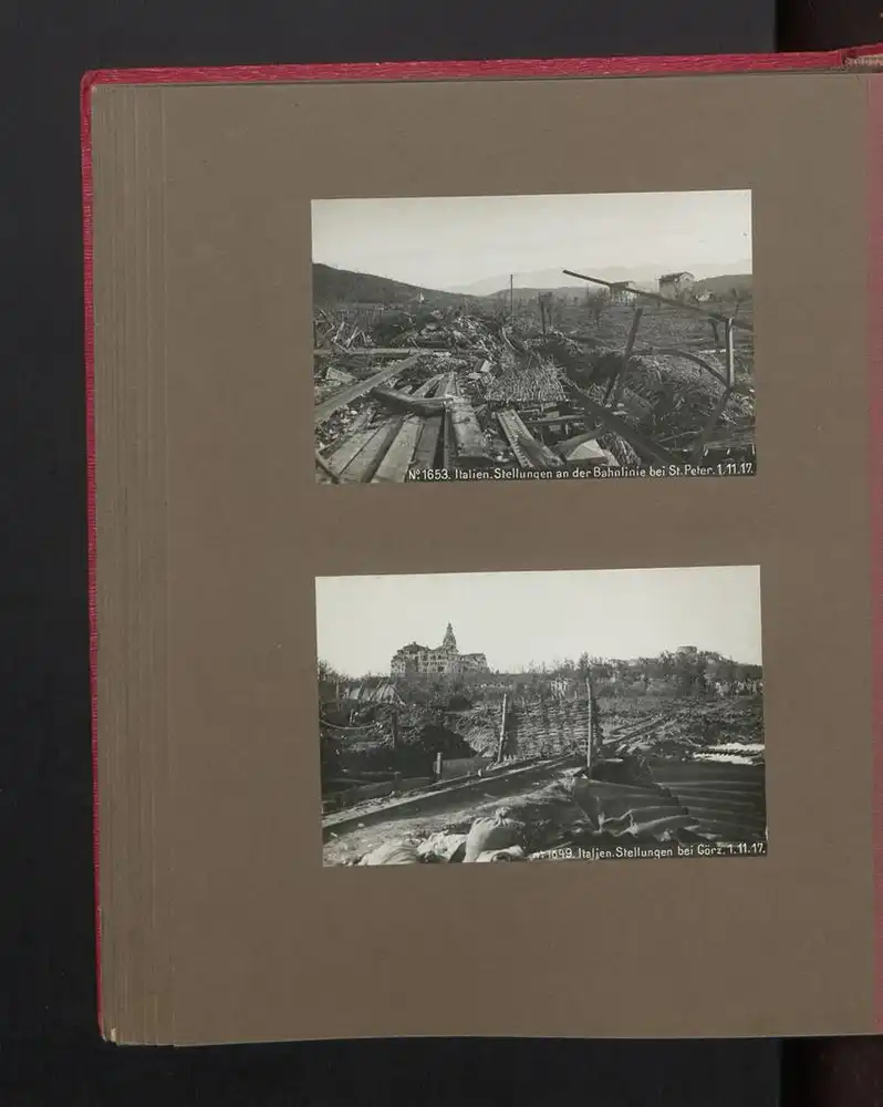 Fotoalbum mit 117 Fotografien, Isonzoschlacht 1917, 16. Korpskommando, Gorizia /Görz, K.u.K., Karl I. v. Österreich 16