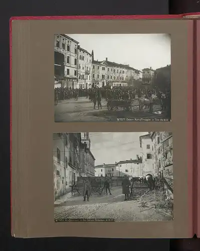 Fotoalbum mit 117 Fotografien, Isonzoschlacht 1917, 16. Korpskommando, Gorizia /Görz, K.u.K., Karl I. v. Österreich
