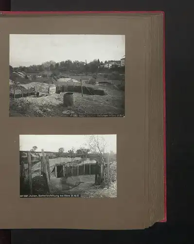 Fotoalbum mit 117 Fotografien, Isonzoschlacht 1917, 16. Korpskommando, Gorizia /Görz, K.u.K., Karl I. v. Österreich