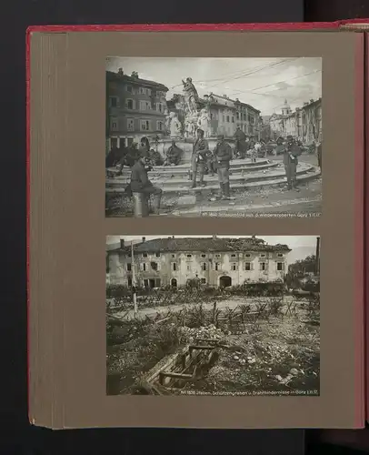 Fotoalbum mit 117 Fotografien, Isonzoschlacht 1917, 16. Korpskommando, Gorizia /Görz, K.u.K., Karl I. v. Österreich