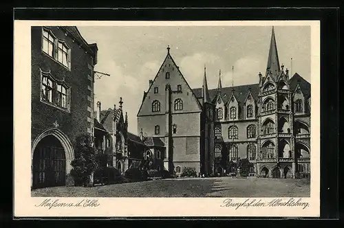 AK Meissen a. d. Elbe, Burghof der Albrechtsburg