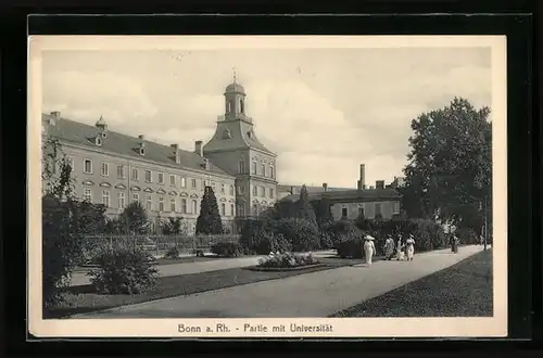 AK Bonn a. Rh., Partie mit Universität