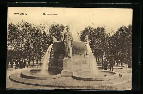 AK München, Nornenbrunnen
