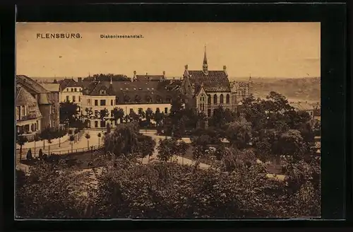 AK Flensburg, Blick zur Diakonissenanstalt