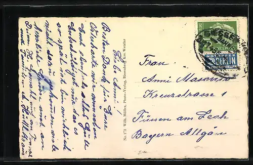 AK Braunfels a. d. Lahn, Ortsansicht mit Burg