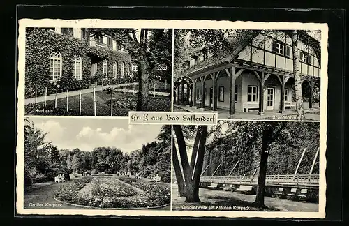 AK Bad Sassendorf, Kurhaus, Brunnenhaus und Gradierwerk