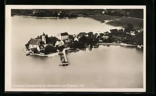 AK Wasserburg / Bodensee, Fliegeraufnahme der Halbinsel