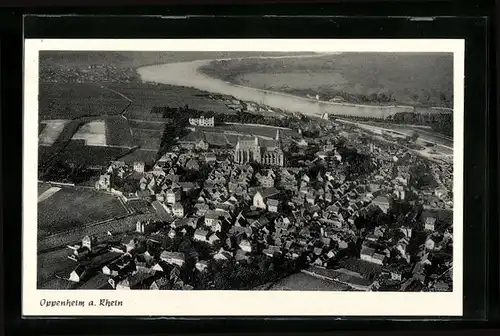 AK Oppenheim a. Rhein, Teilansicht der Stadt