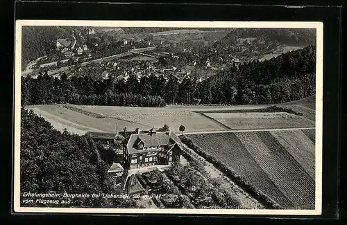 AK Liebenzell, Das Erholungsheim Burghalde vom Flugzeug aus