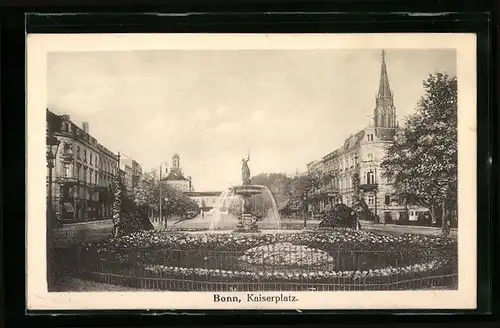 AK Bonn, Brunnen am Kaiserplatz