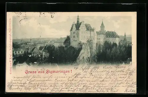 AK Sigmaringen, Blick auf das Schloss