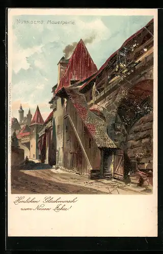 Künstler-AK Nürnberg, Mauerpartie