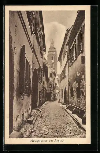 AK Neustadt a.d. Haardt, Metzgergasse der Altstadt
