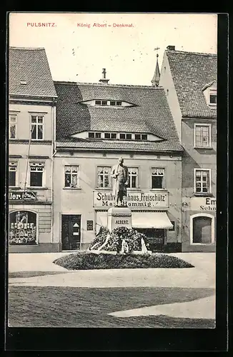 AK Pulsnitz, König Albert-Denkmal