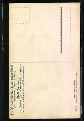 AK Oederan, Hainichener Strasse mit sogenannter Schell lieben