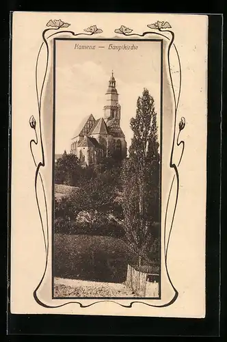 AK Kamenz, Blick auf die Hauptkirche